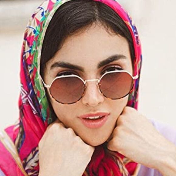 Round Polygon Frame Sunglasses  - Picture 1 of 4